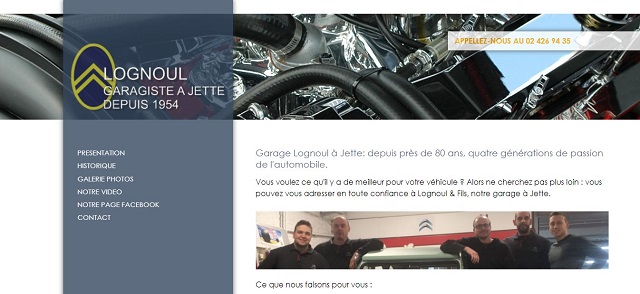 Aperçu du site Garage Lognoul et Fils